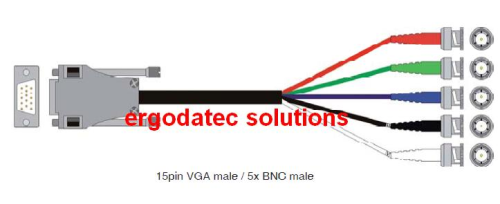 High-End-Professional VGA-Kabel ST/5xBNC-ST