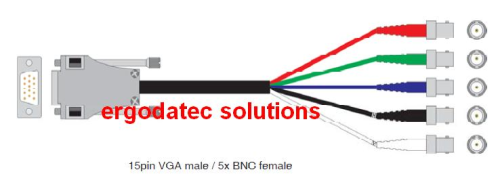 High-End-Professional VGA-Kabel ST/5xBNC-BU
