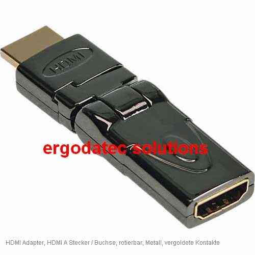 HDMI Adapter Premium, HDMI A St/Bu, rotierb.goldete Kontakte
