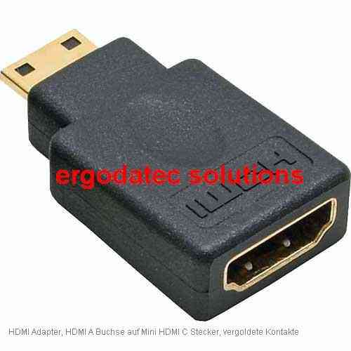 HDMI Adapter, HDMI A Bu. auf Mini HDMI C St., PREMIUM
