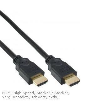 HDMI Kabel HQ, HDMI-High Speed with Ethernet, 20m, aktiv