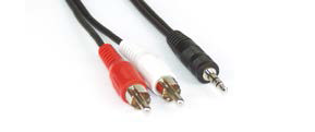 Audio-Kabel Stereo-Cinch auf 3,5mm Klinke, 2m